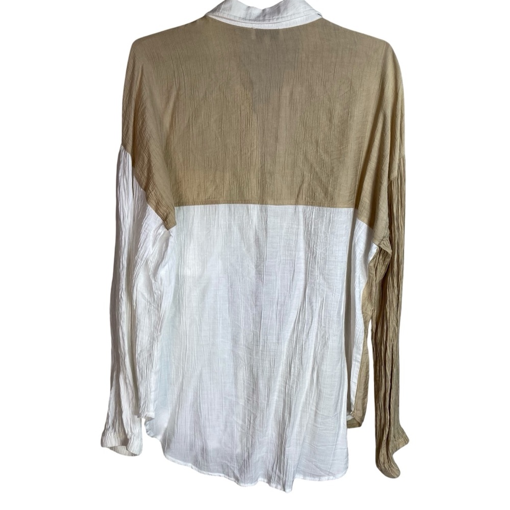 Color Block Button Down Shirt - Picture 2 of 4